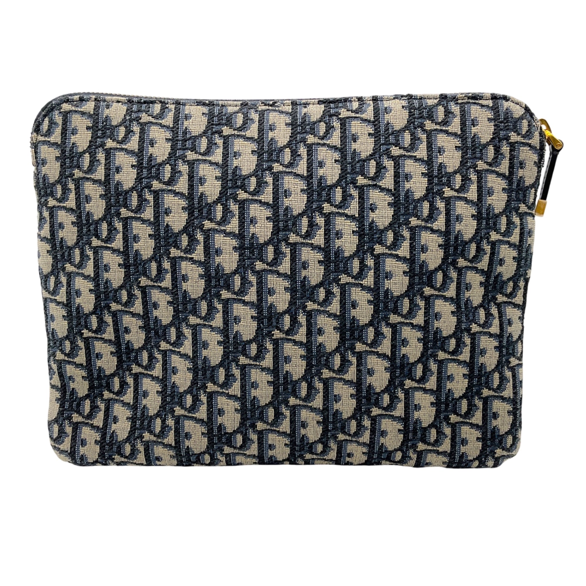Christian Blue Dior Oblique Jacquard DiorTravel Travel Clutch Bag
