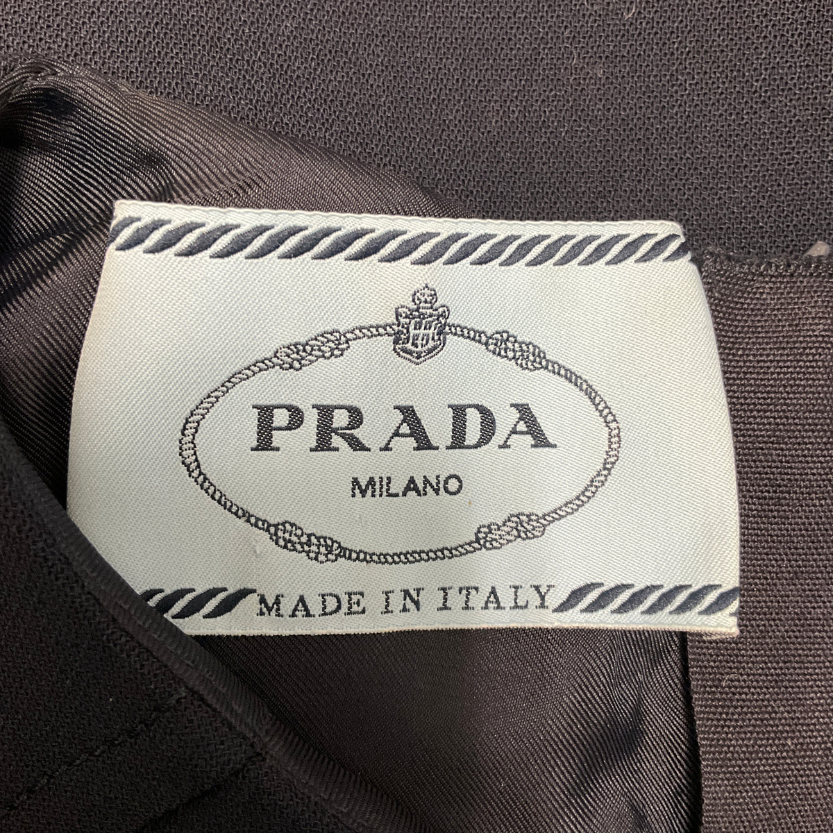 Prada Navy Blue Sleeveless Wool Midi Dress with Pockets and Pleated Detail