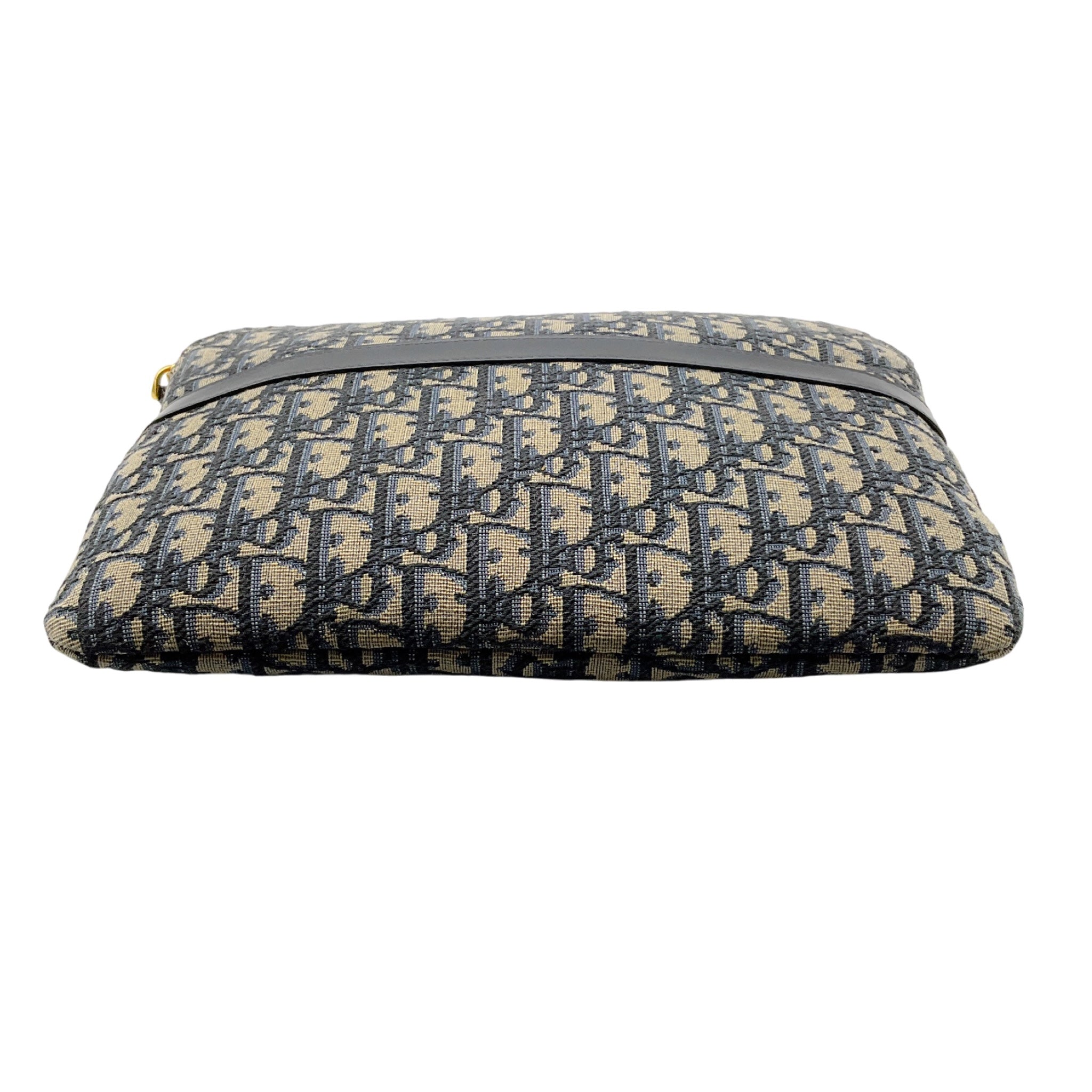 Christian Blue Dior Oblique Jacquard DiorTravel Travel Clutch Bag