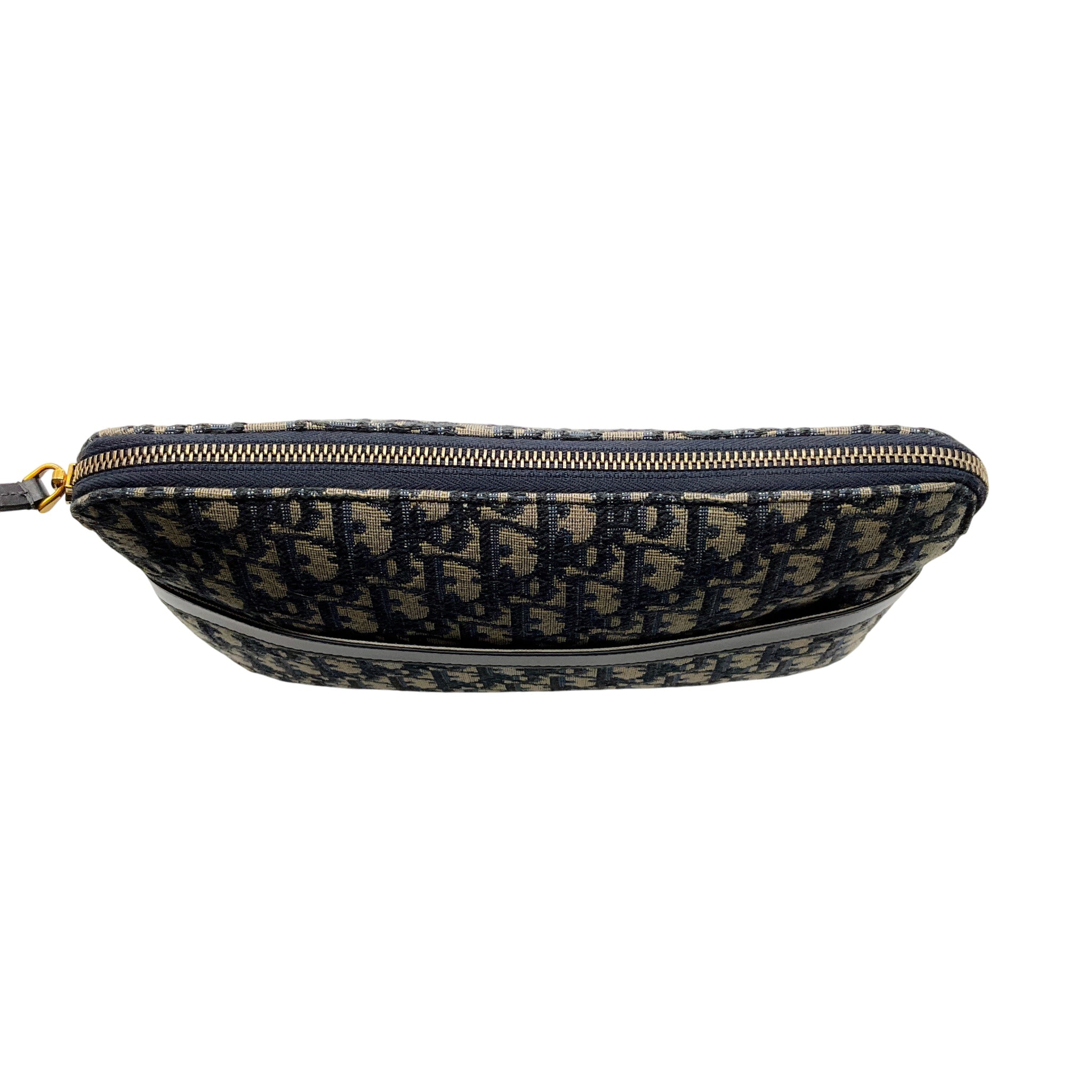 Christian Blue Dior Oblique Jacquard DiorTravel Travel Clutch Bag