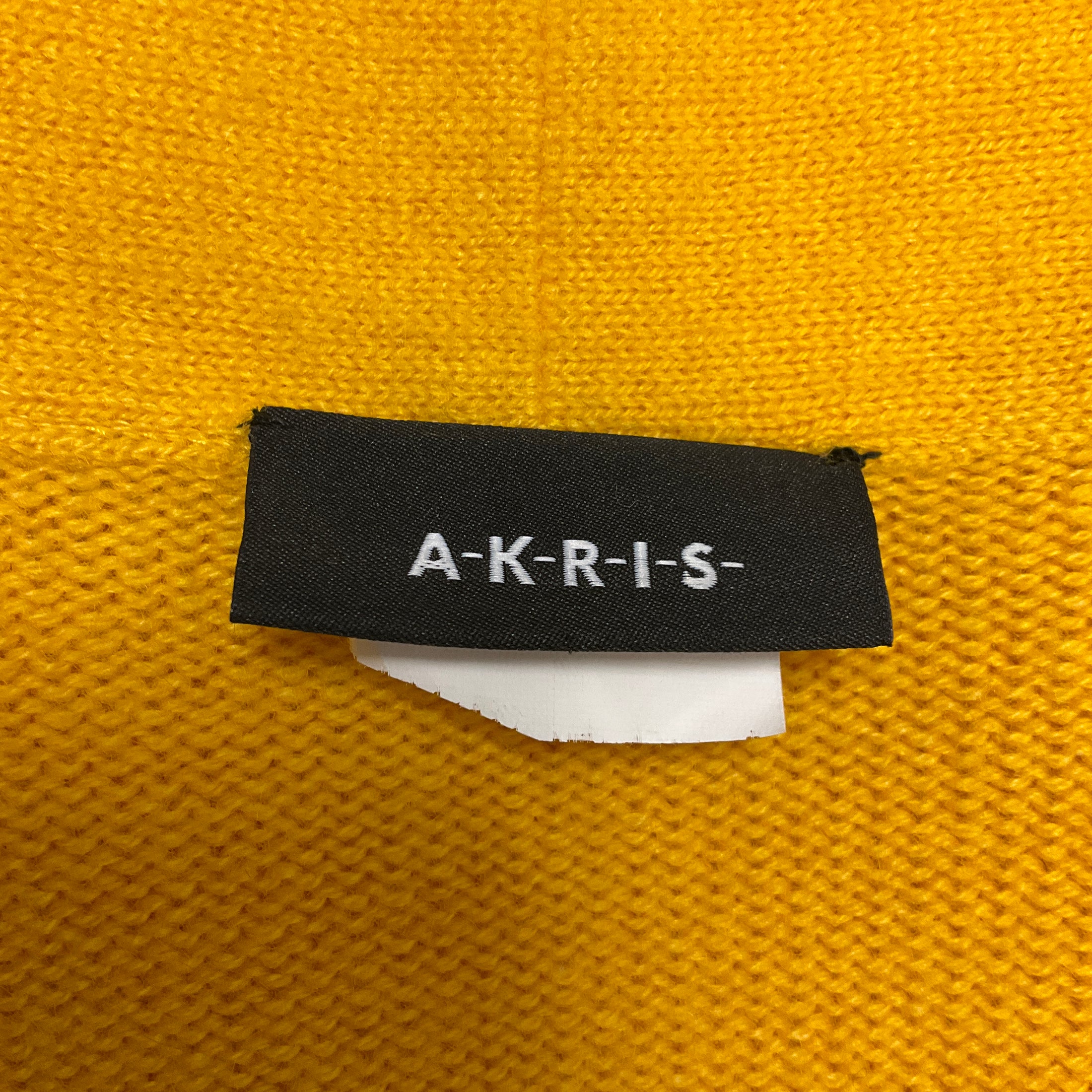 Akris Mustard Yellow Zip Front Cashmere Knit Sweater