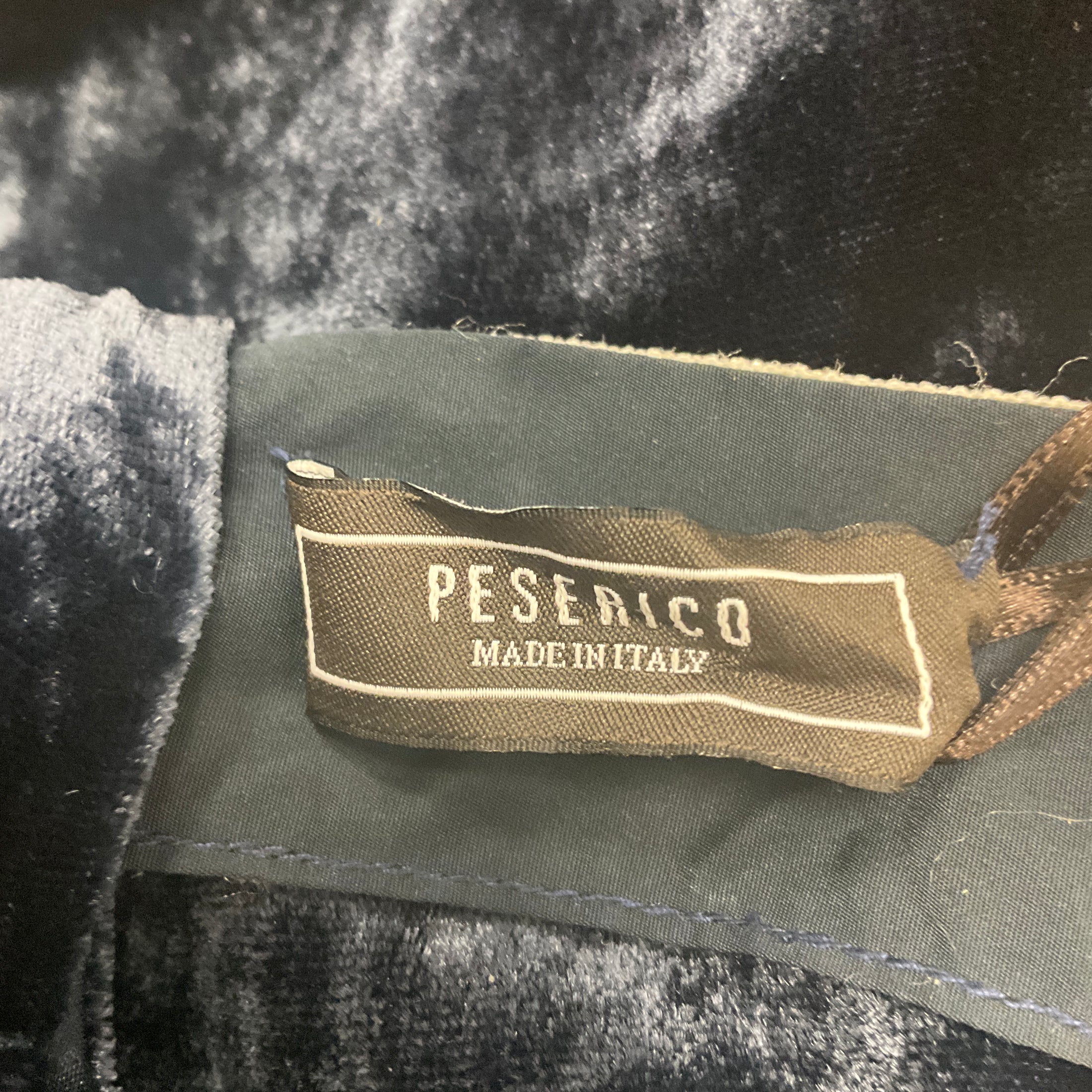 Peserico Navy Monili Bead Embellished Velvet Jumpsuit