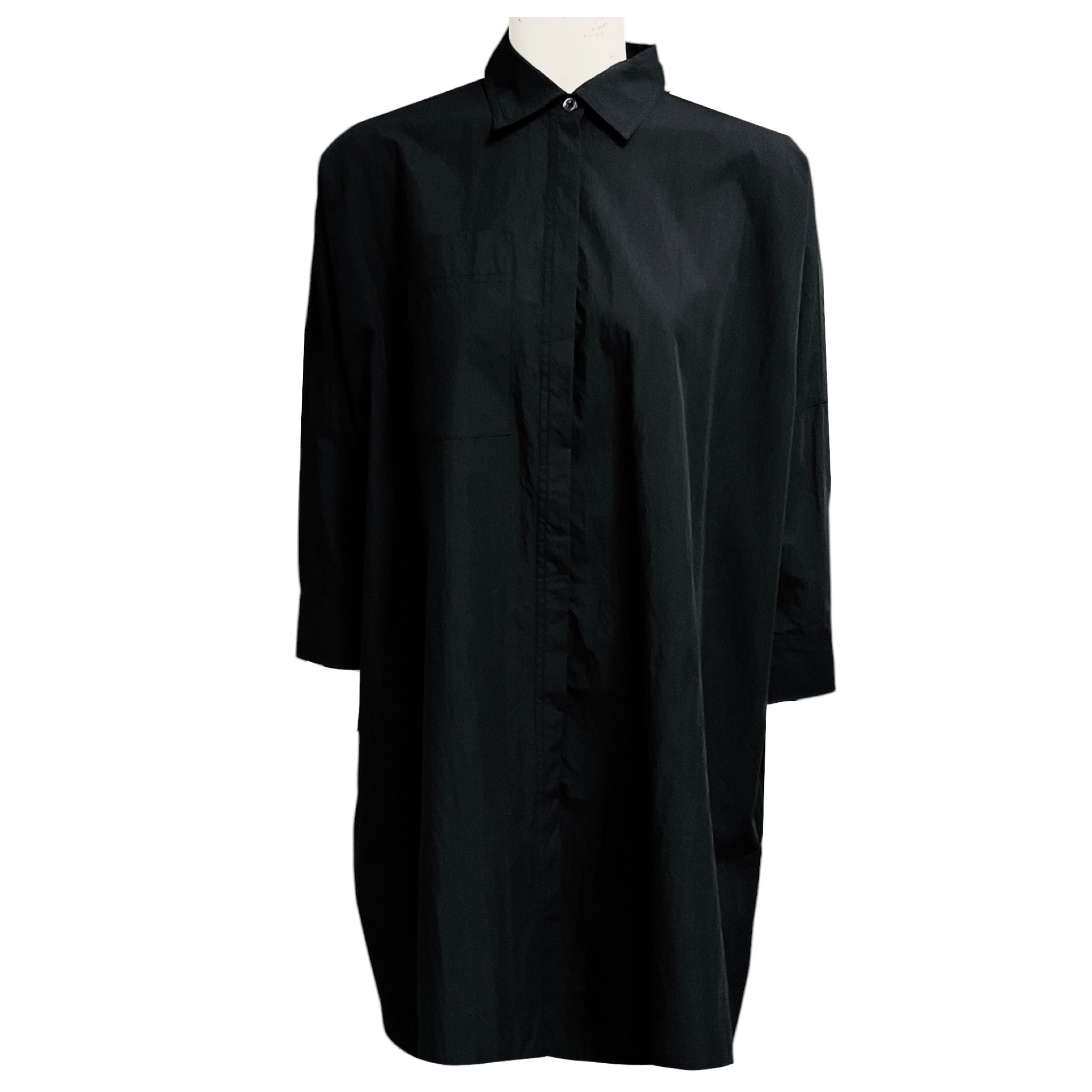 Co Black Button Down Shirt Tunic