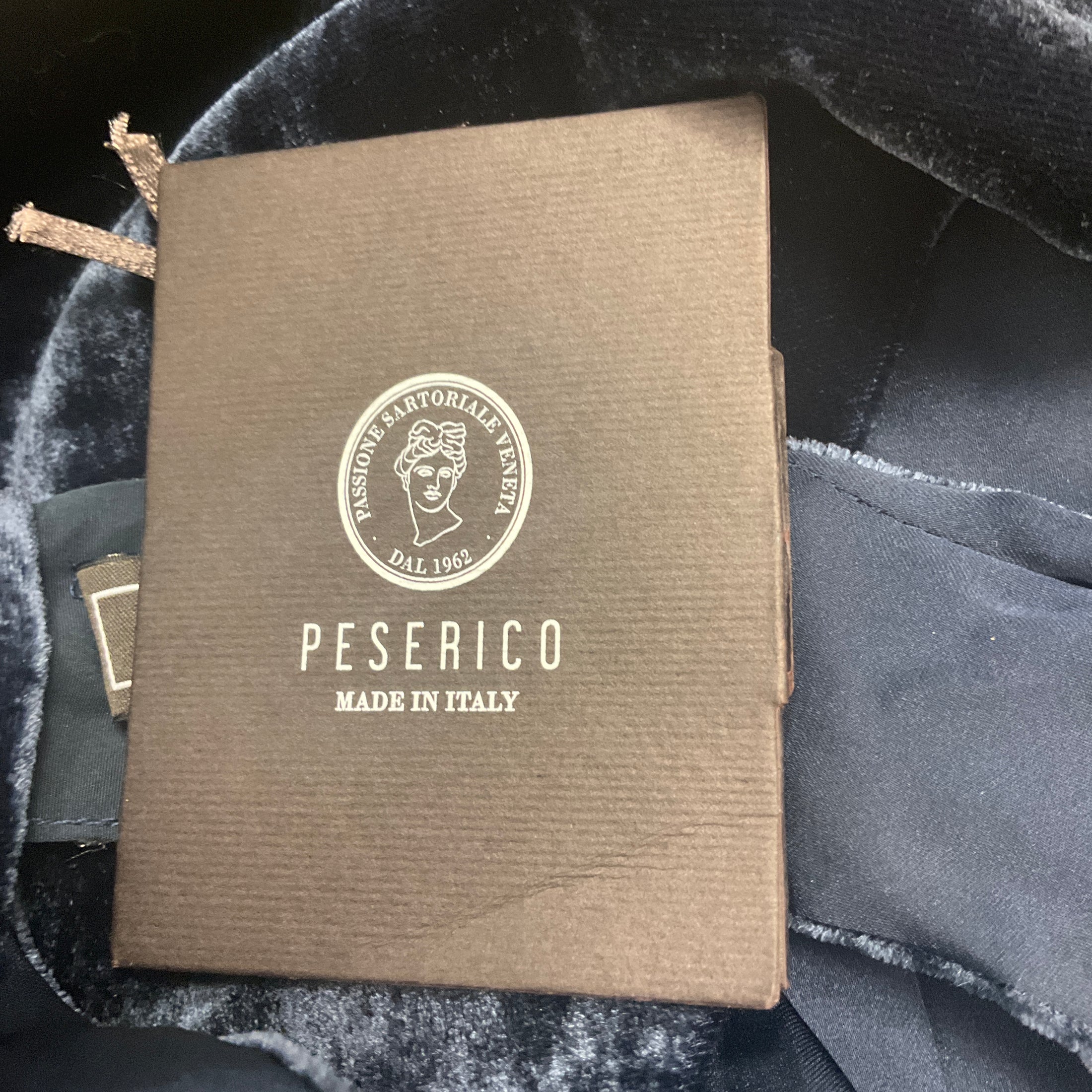 Peserico Navy Monili Bead Embellished Velvet Jumpsuit