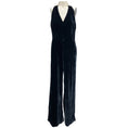 Load image into Gallery viewer, Peserico Navy Monili Bead Embellished Velvet Jumpsuit
