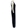 Load image into Gallery viewer, Peserico Navy Monili Bead Embellished Velvet Jumpsuit
