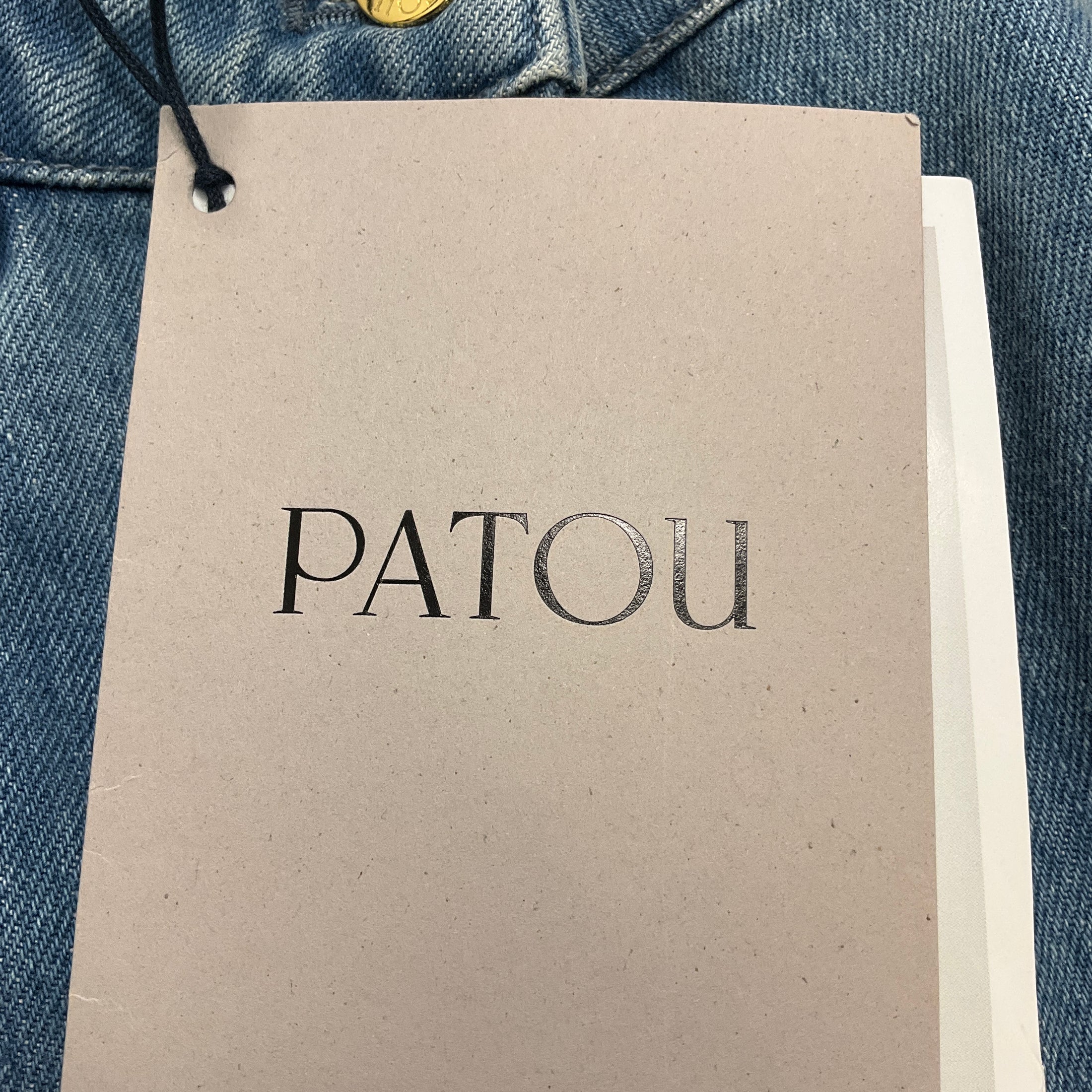 Patou Light Blue Cotton Flare Fit Jeans