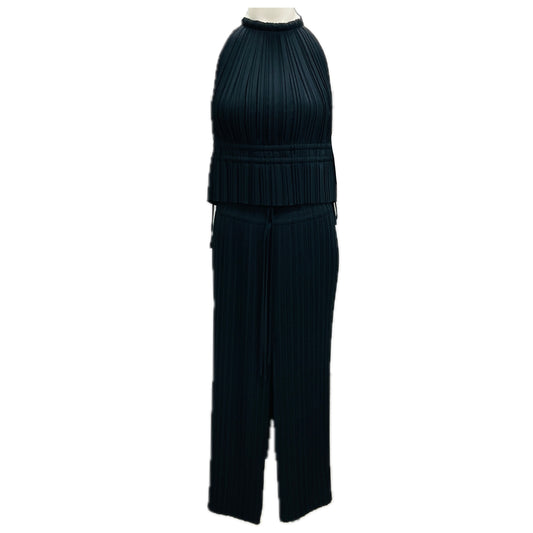 A.L.C. Black Pleated Crop Top and Stella Midi Skirt