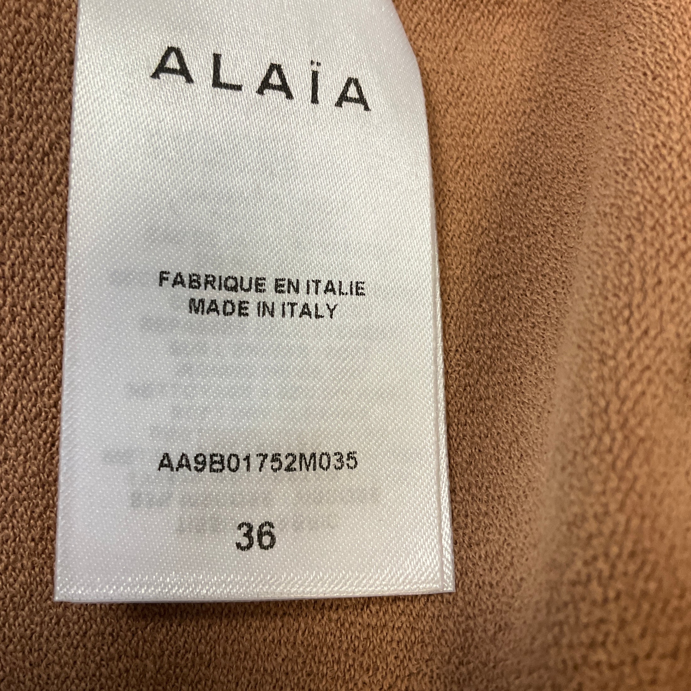 Alaia Nude Viscose Knit Tank Top Bodysuit