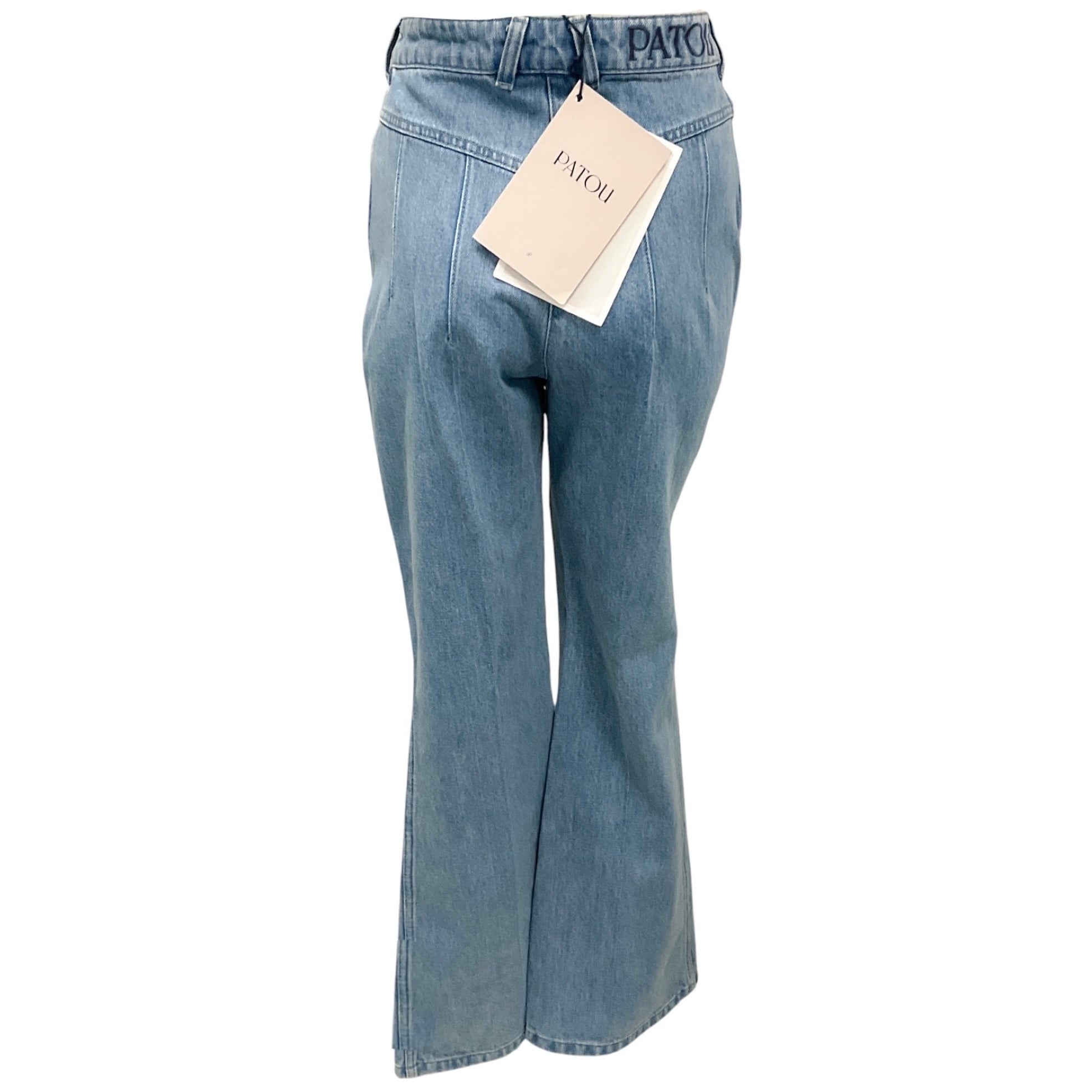 Patou Light Blue Cotton Flare Fit Jeans