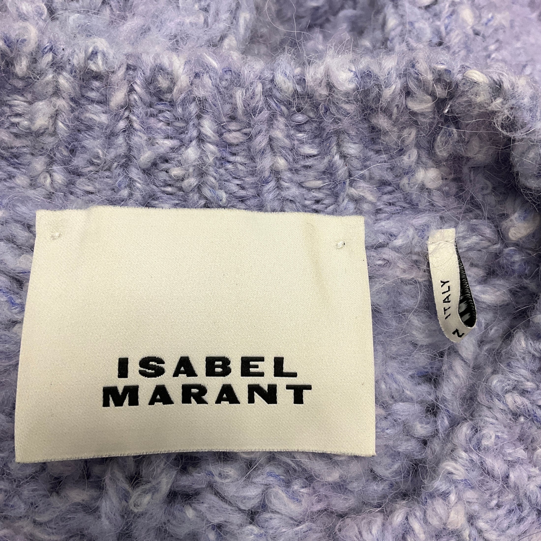 Isabel Marant Lavender Noelys Cut Out Cable Knit Sweater