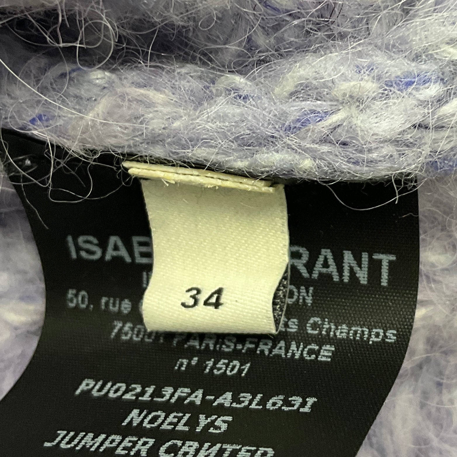 Isabel Marant Lavender Noelys Cut Out Cable Knit Sweater