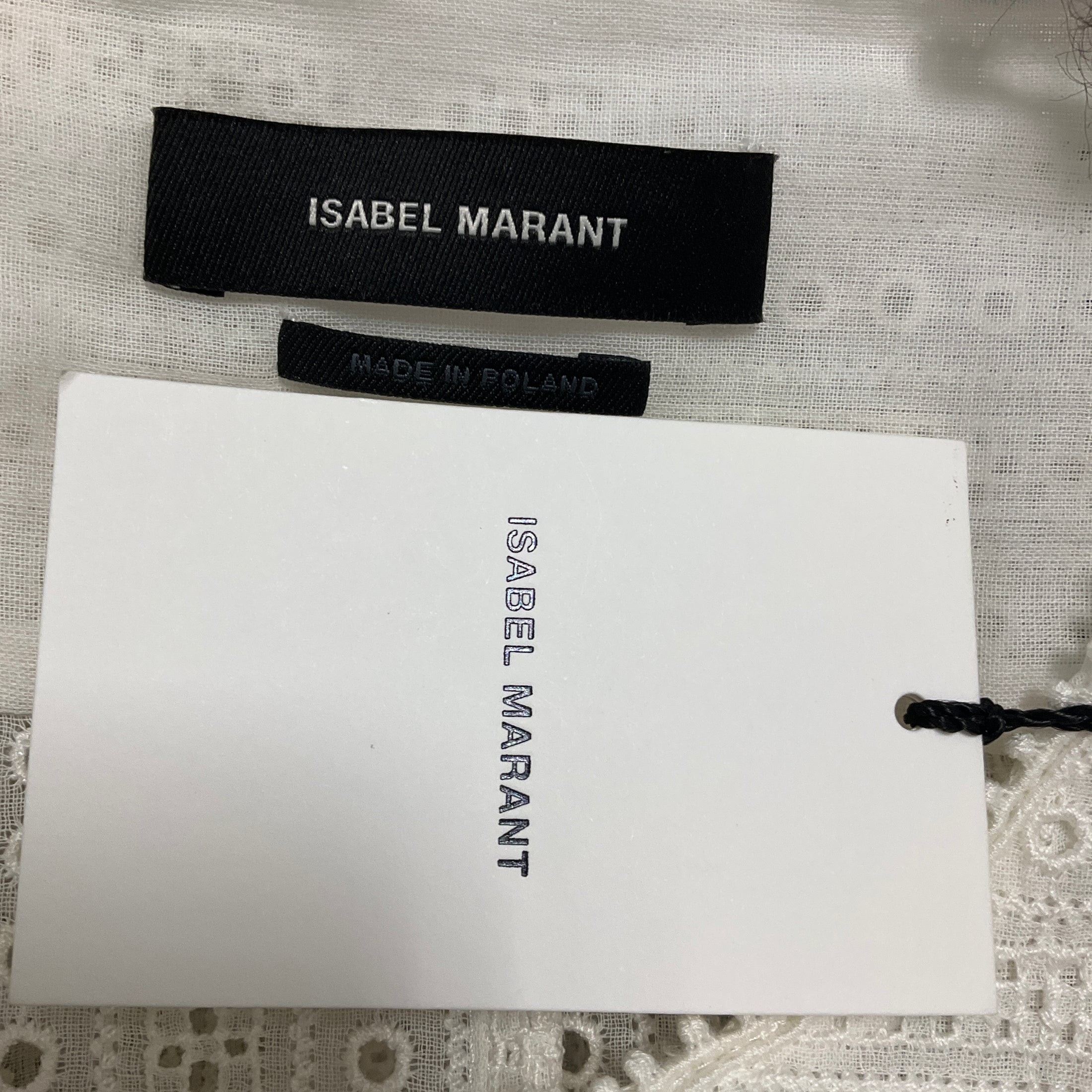 Isabel Marant White Getylia Ruffle Eyelet Shirt
