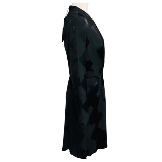 Balenciaga Black Geometric Silk Jacquard Cocktail Dress