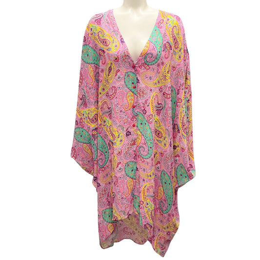 Etro Pink Multi 2022 Paisley Printed Crepe Tunic Dress