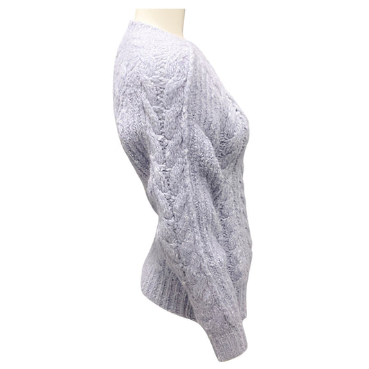 Isabel Marant Lavender Noelys Cut Out Cable Knit Sweater