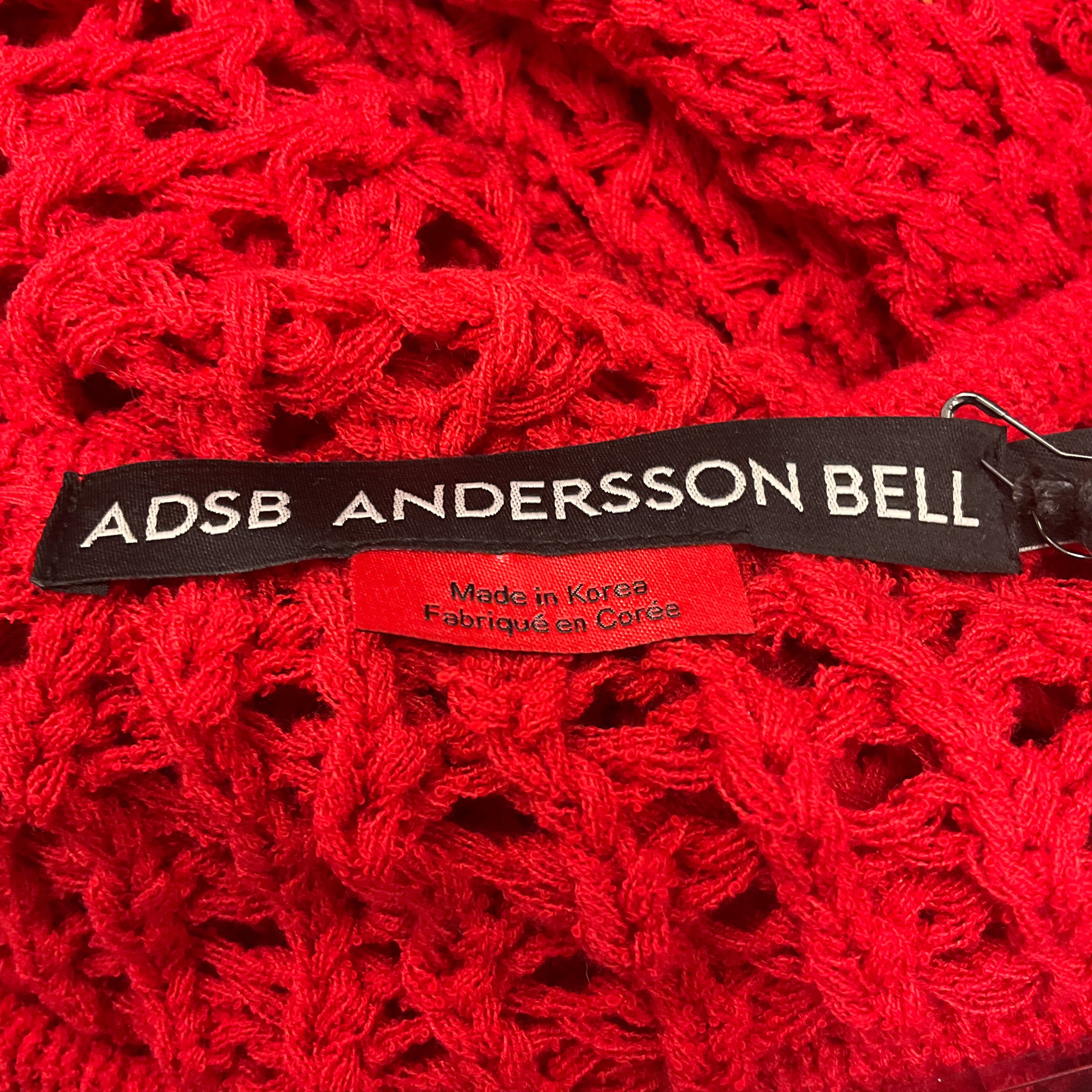 Andersson Bell Red Damaged Boatneck Sweater