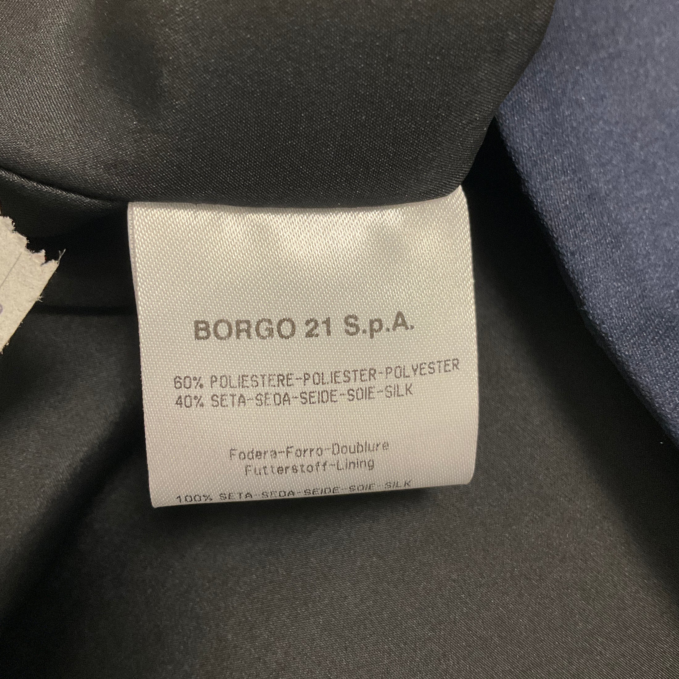 Giorgio Armani Borgo 21 Collection Navy Blue / Black Silk Satin Bubble Dress