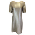 Load image into Gallery viewer, Tia Cibani Metallic Short Sleeved Midi Dress
