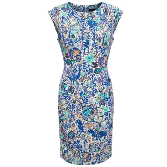Isabel Marant Blue Multi Printed Bemaya Silk Dress
