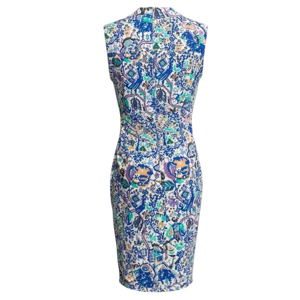 Isabel Marant Blue Multi Printed Bemaya Silk Dress
