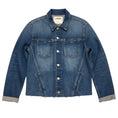 Load image into Gallery viewer, L'Agence Blue Authentique Slim Raw Hem Janelle Jean Jacket

