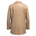 Load image into Gallery viewer, Lamarque Beige Quirina Relaxed Fit Open Front Leather Blazer
