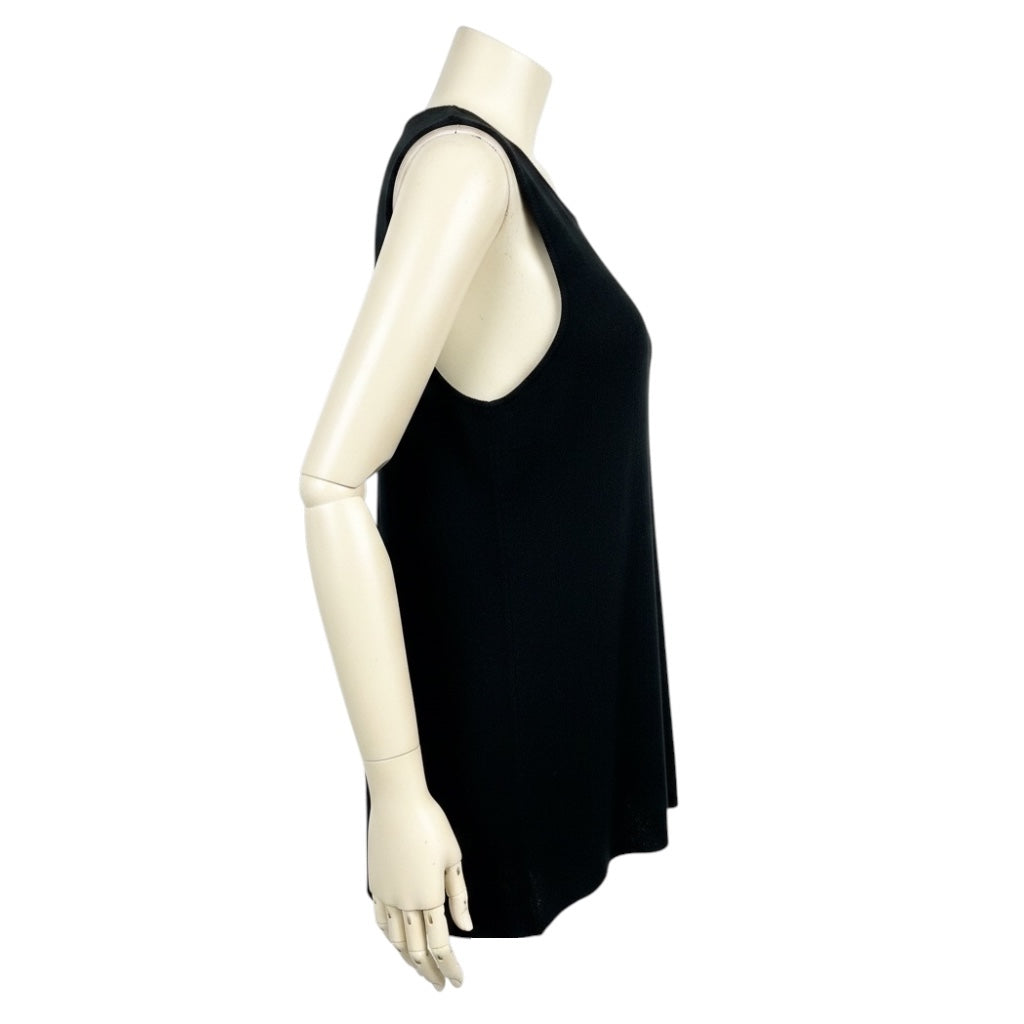 Lisa Perry Black Cashmere Knit Cardigan Sweater and Tank Top Set