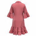 Load image into Gallery viewer, La DoubleJ Blush Pink Ruffled Choux Dress with Jewel Button
