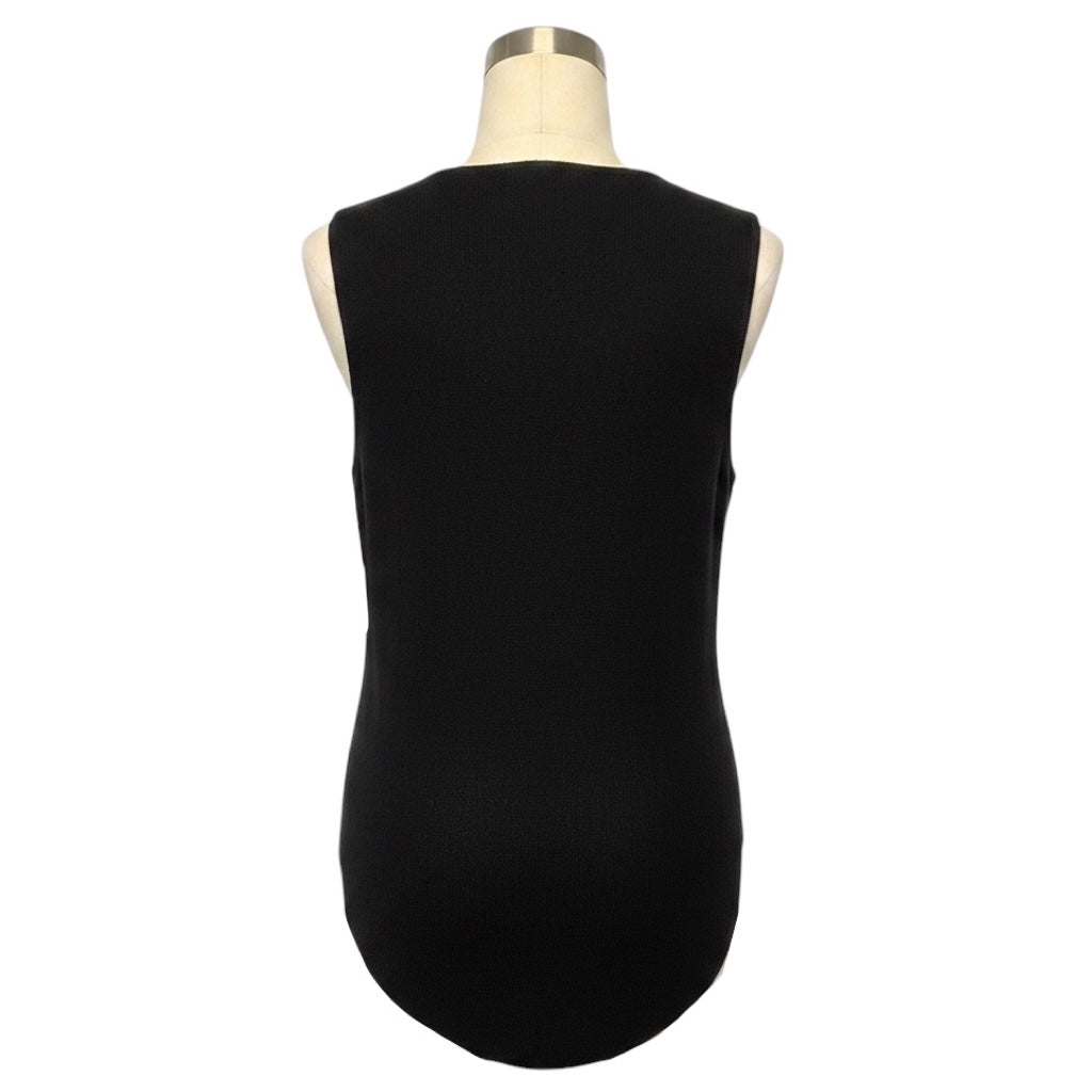 Lisa Perry Black Cashmere Knit Cardigan Sweater and Tank Top Set