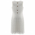 Load image into Gallery viewer, Lafayette 148 New York White Grid Pattern Sleeveless Midi Dress
