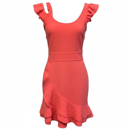 Alexander McQueen Coral Compact Knit Mini Ruffle Dress