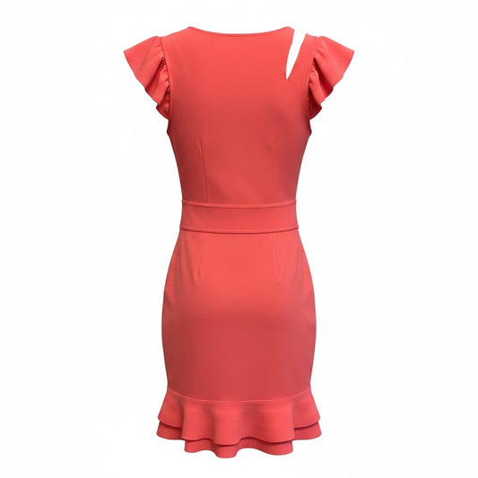 Alexander McQueen Coral Compact Knit Mini Ruffle Dress