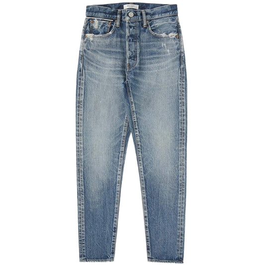 Moussy Vintage Dark Blue Bankers Tapered Jeans
