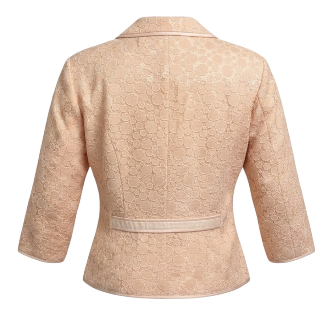 Marc Jacobs Light Pink / Peach Silk Lined Lace Jacket