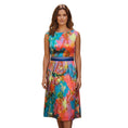 Load image into Gallery viewer, Moschino Cheap and Chic Pink / Blue Multi Watercolor Floral Print Silk Dress
