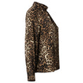 Load image into Gallery viewer, Nili Lotan Brown / Black Leopard Print Silk Blouse

