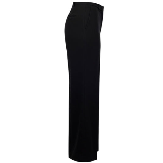 Ralph Lauren Collection Black Wide Leg Wool Pants