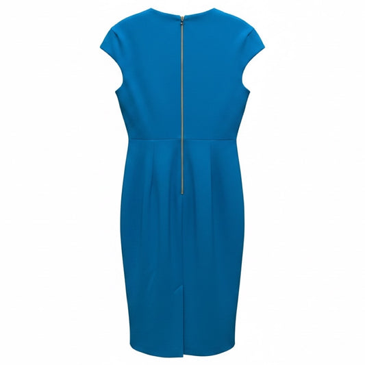 Roland Mouret Azure Blue Chiswell Cutout Stretch Crepe Midi Dress