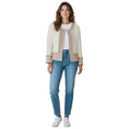 Load image into Gallery viewer, St. John Ivory / Beige Fringed Knit Jacket with Gold Buttons
