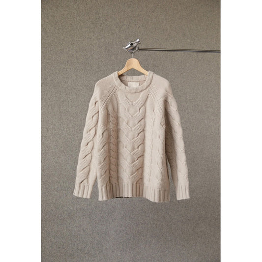 Annis JON OATMEAL CABLE CREW NECK
