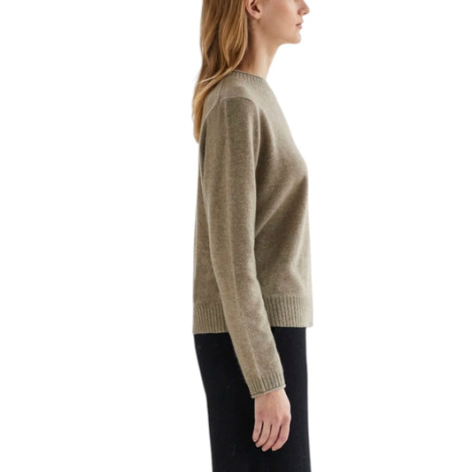 ANNIS JULIA TAUPE CREW NECK