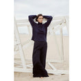 Load image into Gallery viewer, Annis JOSIE NAVY FUNNEL TURTLENECK TOP

