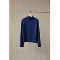 Load image into Gallery viewer, Annis JOSIE NAVY FUNNEL TURTLENECK TOP

