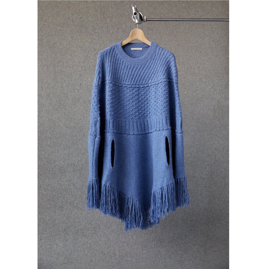 Annis WENDY BLUE POPCORN COMBO PONCHO

