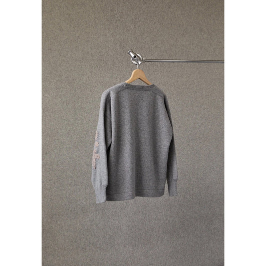 ANNIS MICHELLE GRAY AND ROSE HAND EMBROIDERED SWEATSHIRT