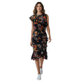 Load image into Gallery viewer, Ulla Johnson Black Multi Floral Candace Asymmetric Ruffled Dress
