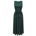 Load image into Gallery viewer, Ulla Johnson Green Multi Floral Printed Sleeveless Silk Maxi Dress with Belt
