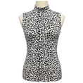 Load image into Gallery viewer, Adam Lippes White / Black Knit Jacquard Sleeveless Turtleneck Top
