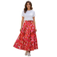 Load image into Gallery viewer, Akris Punto Pink / Red Printed Pleated Cotton Midi Skirt
